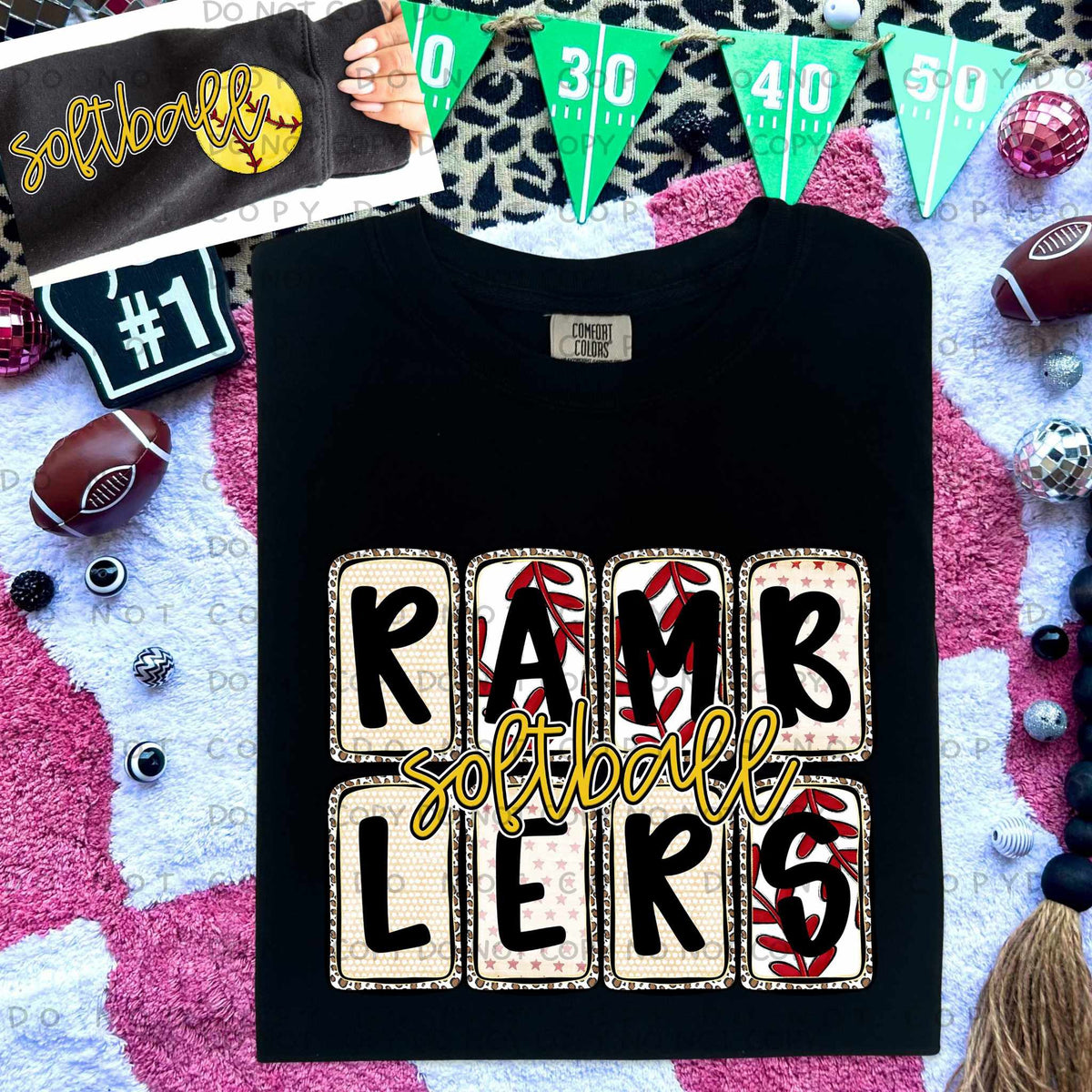 Ramblers Softball FRONT (caplinger) 82654 DTF transfer