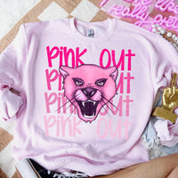 Pink out stacked Panther 60038 DTF transfer