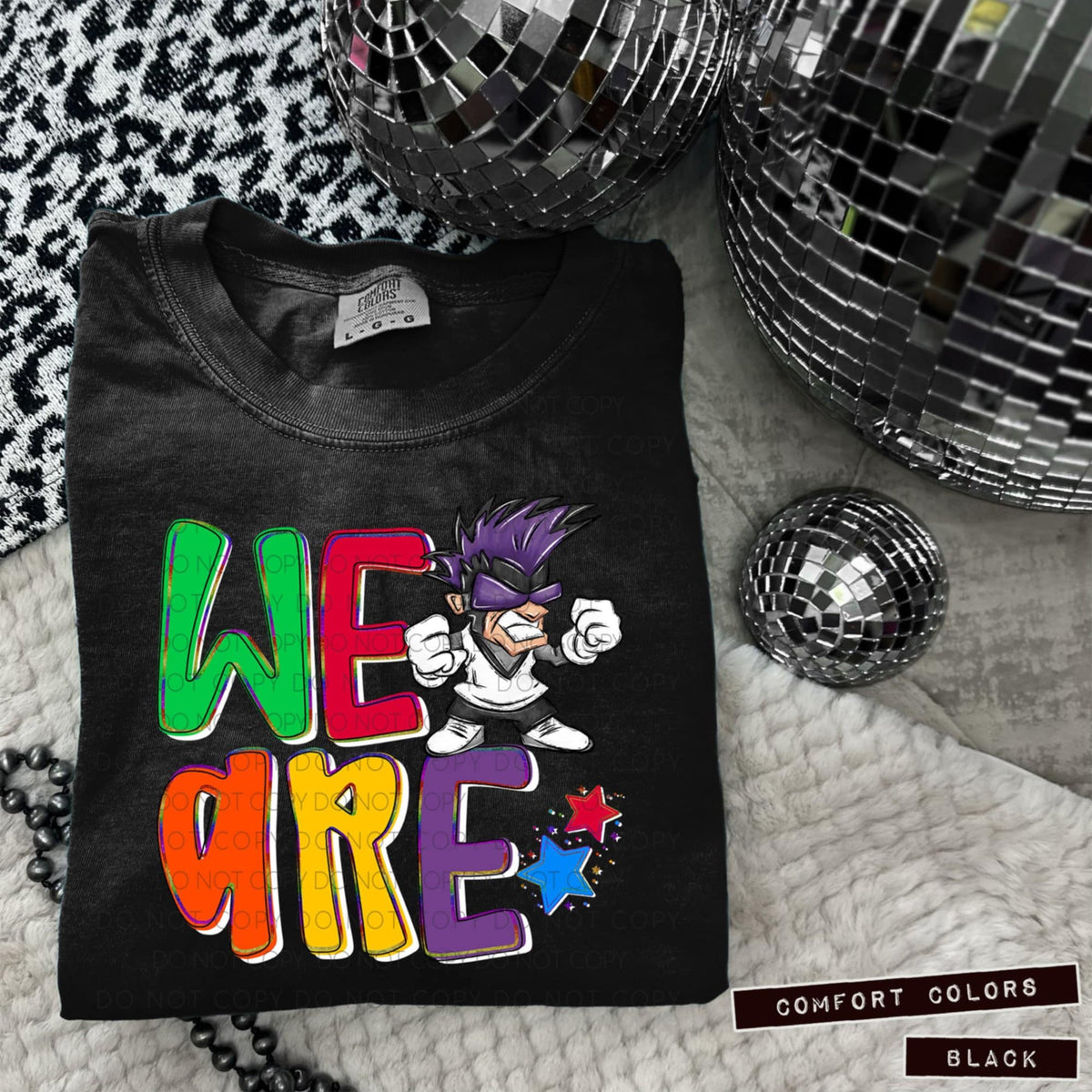 We are purple character (Caplinger) 100868 DTF transfer