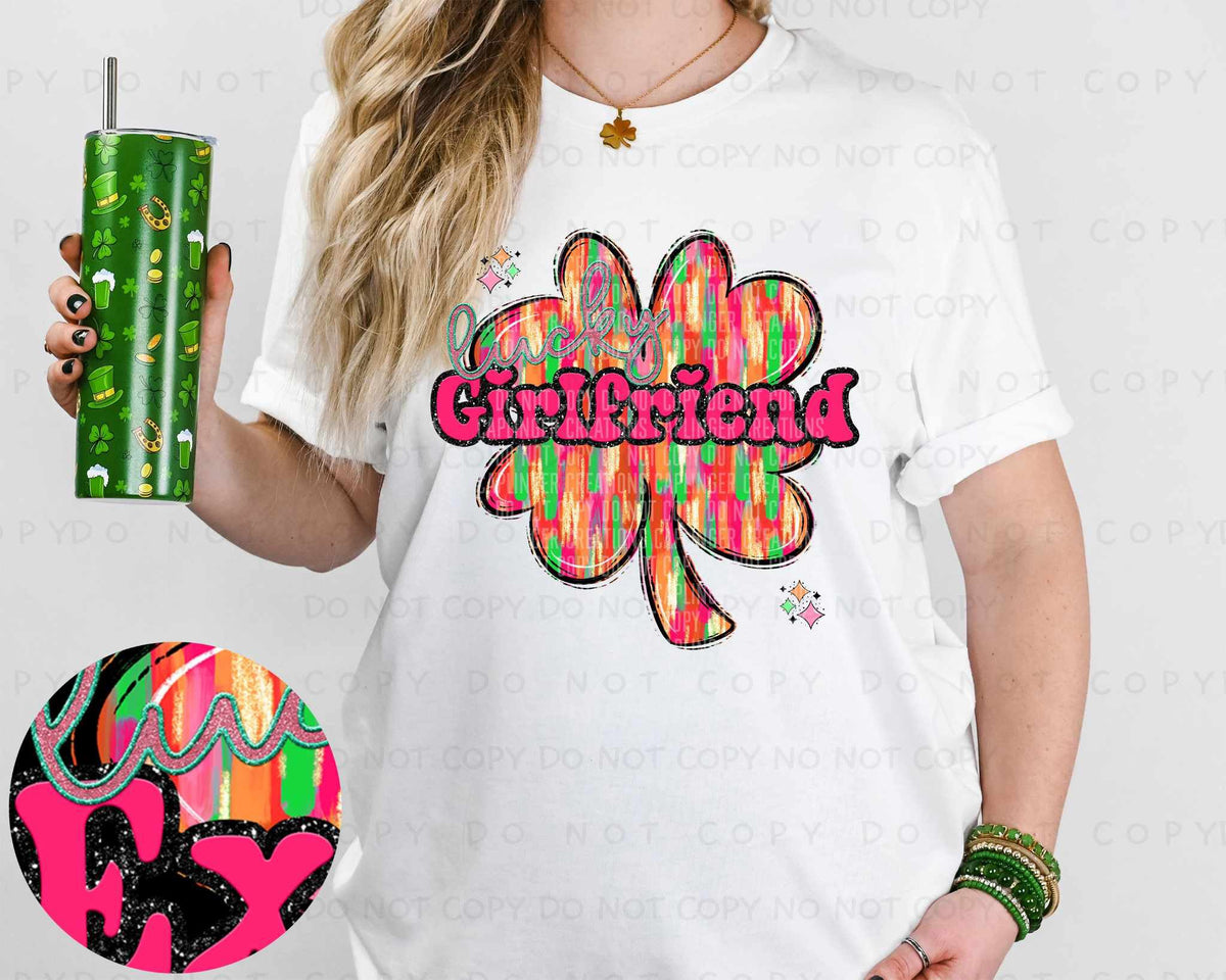 Girlfriend brushstroke clover (Caplinger) 80308 DTF transfer