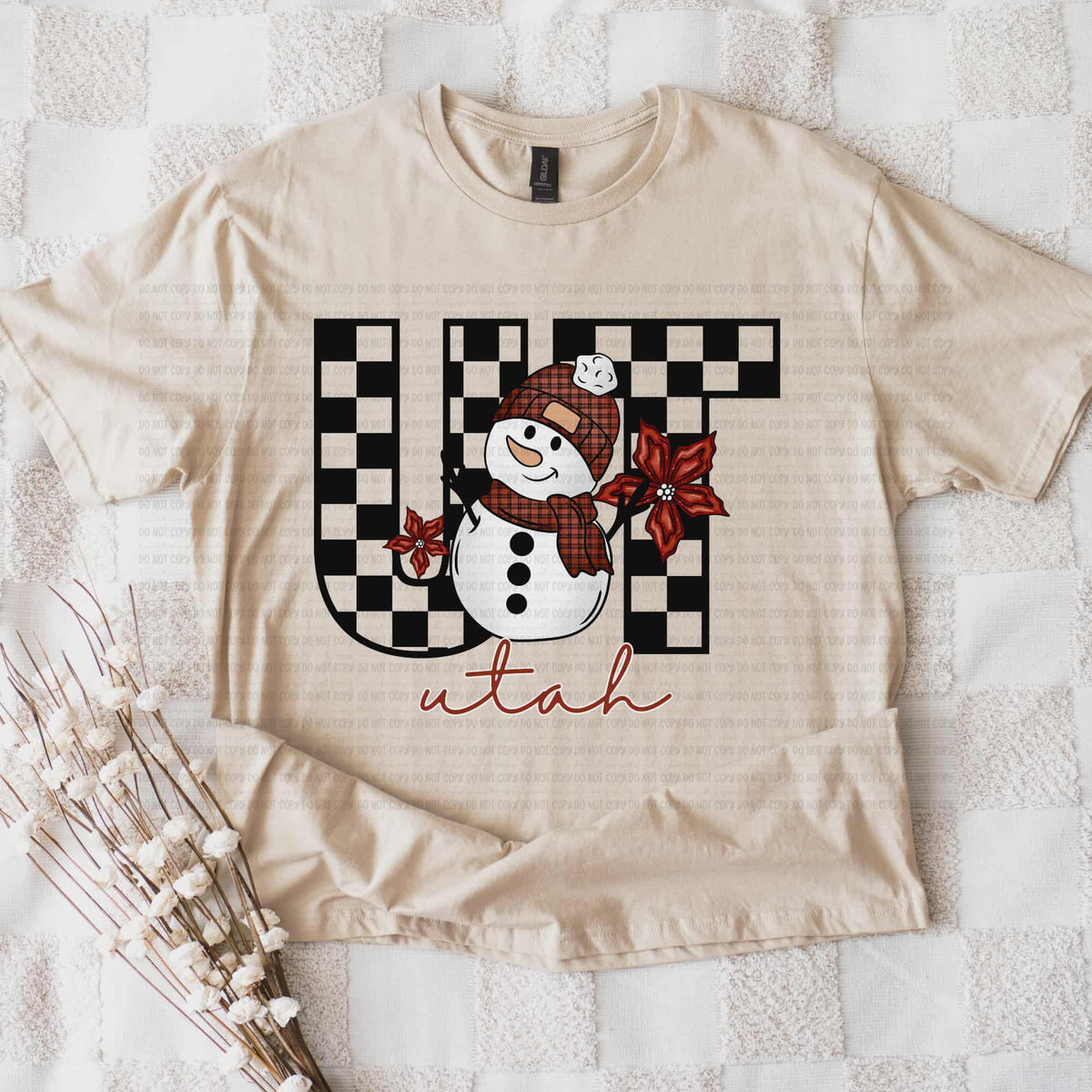 Utah snowman checker (REVEL) DTF Transfer