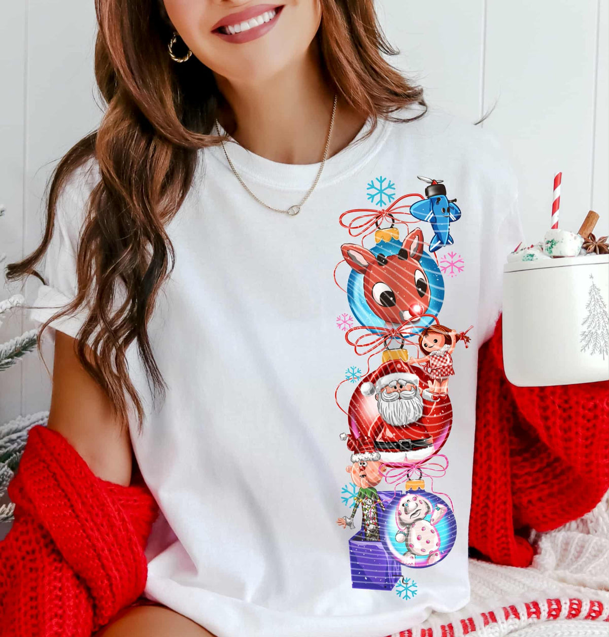 Reindeer Collage sleeve (AG) DTF transfer