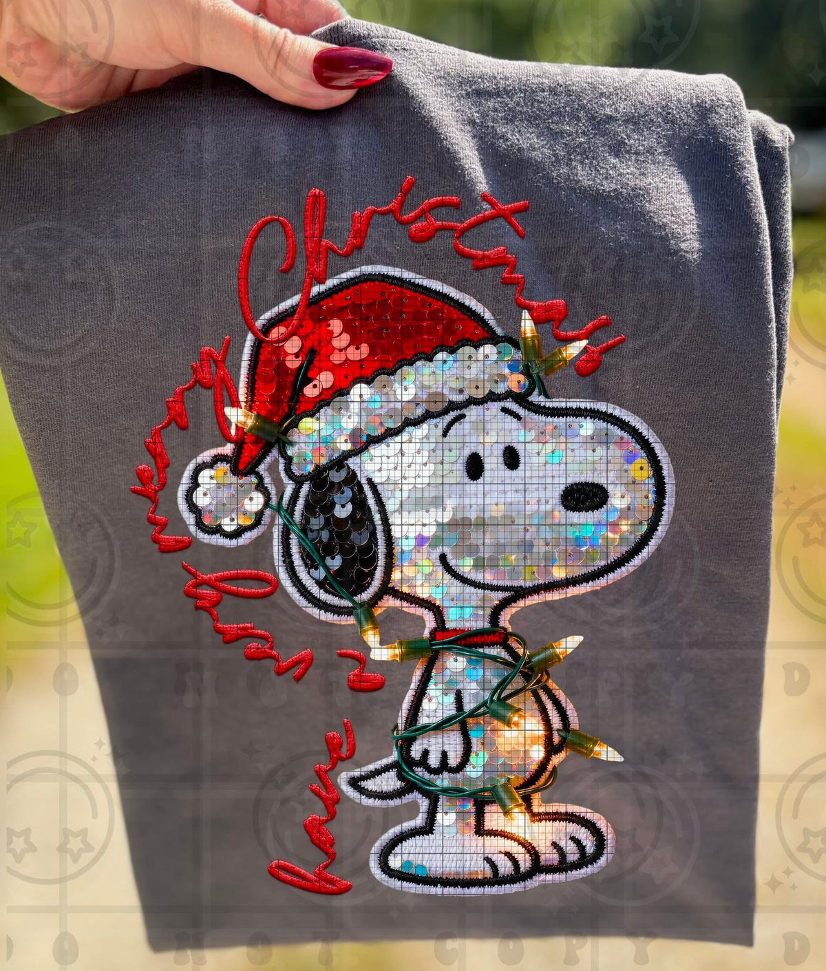 A Very Merry Christmas peanut HW DTF transfer