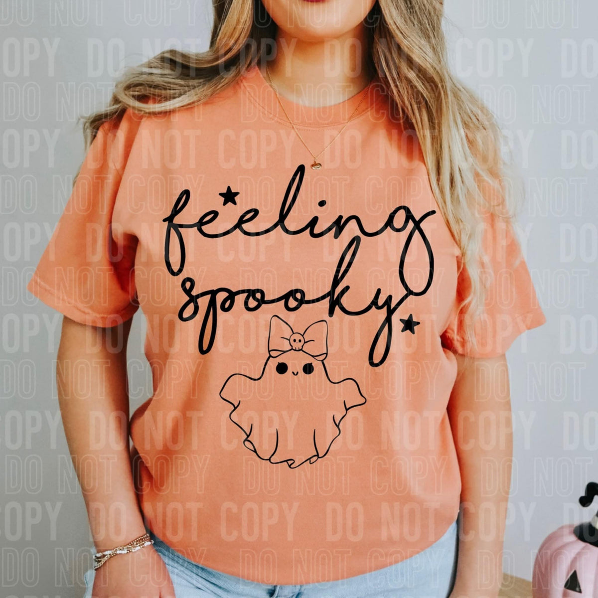 Feeling Spooky Ghost with Bow SBB DTF transfer