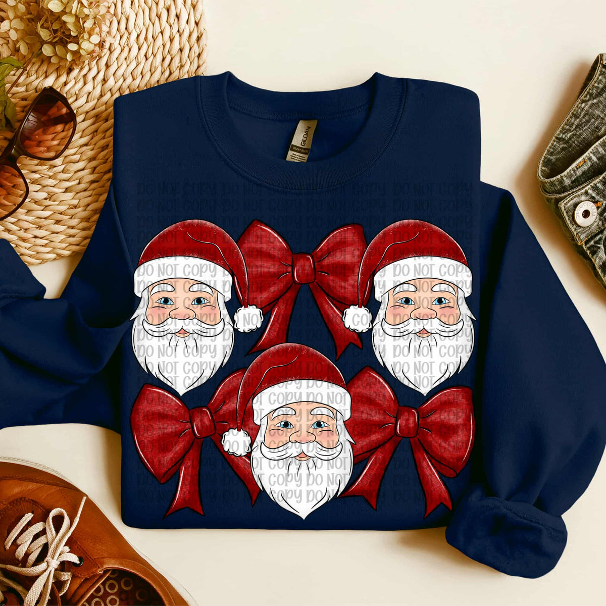 Santa’s and Bows (VP) DTF transfer