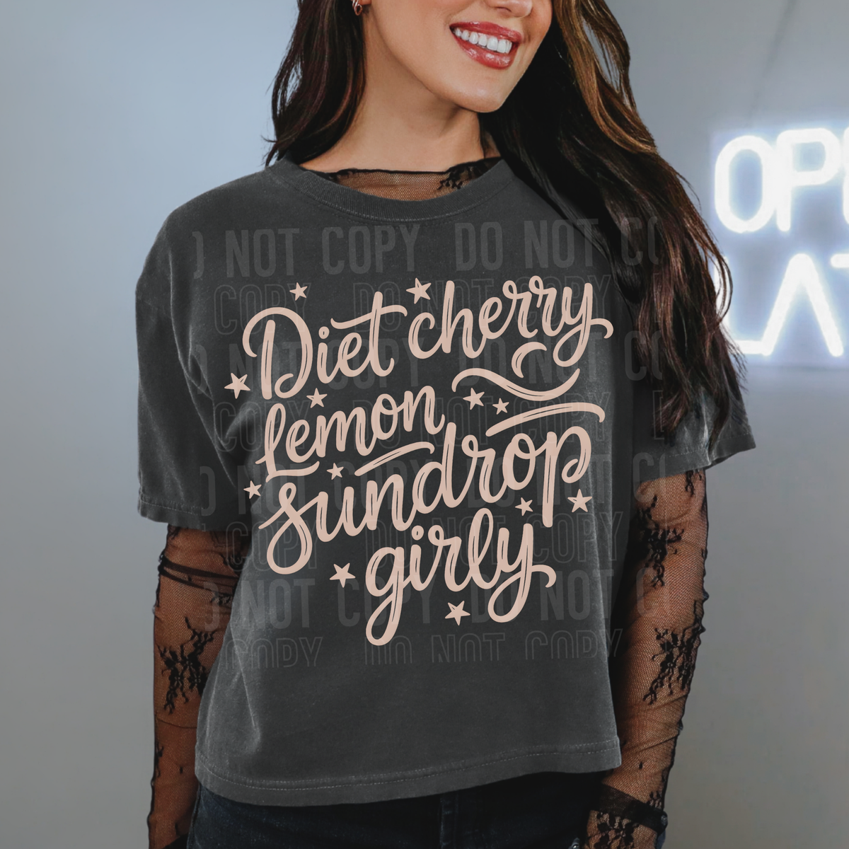 DCLS girly (tan words) (SBB) DTF Transfer