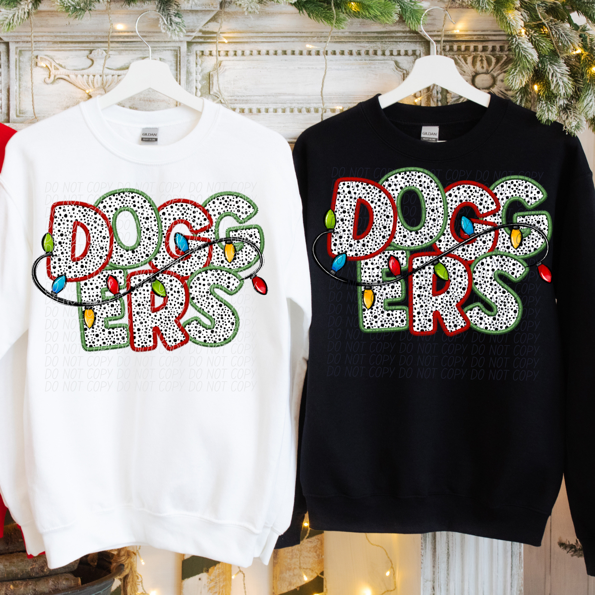 Doggers Christmas Light Mascots (City) DTF Transfer