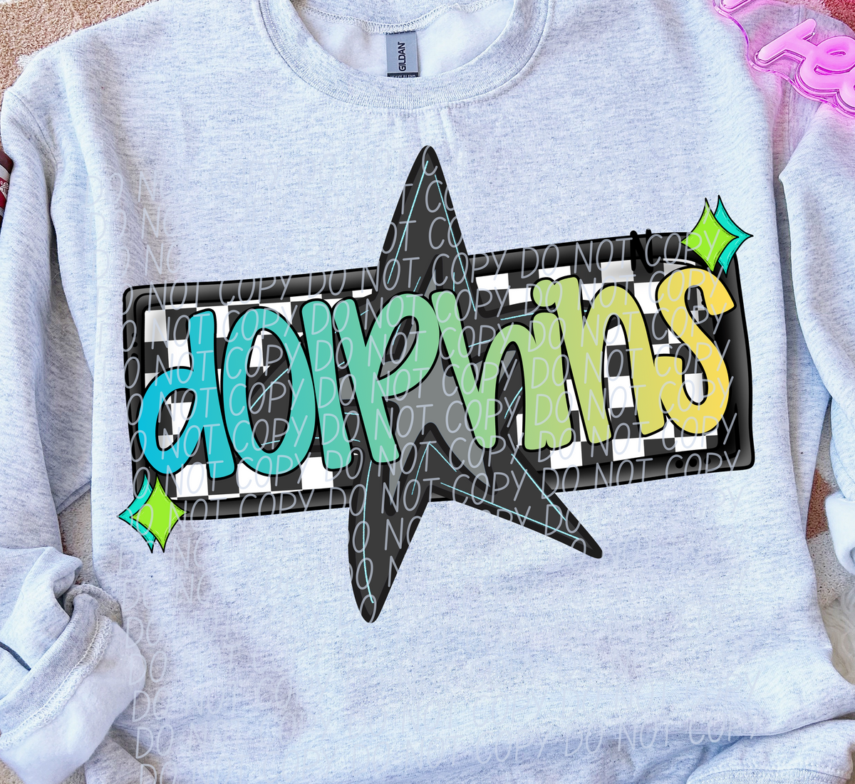 Dolphins Skater Boy Mascot (City) DTF transfer