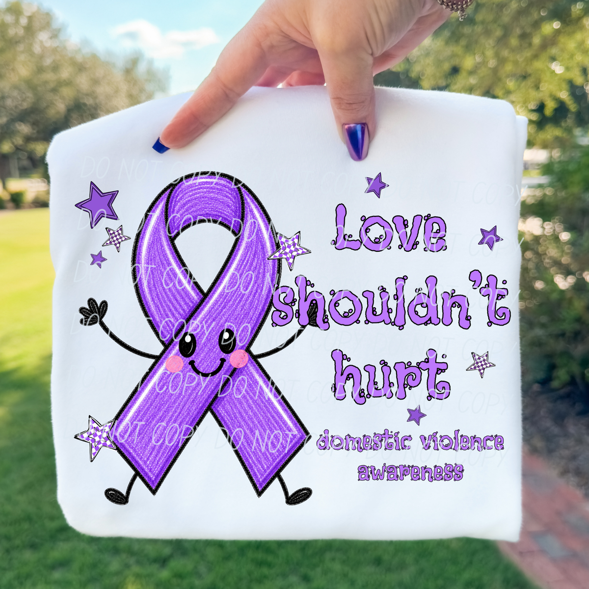 Love shouldn't hurt-happy ribbon (CITY) DTF Transfer