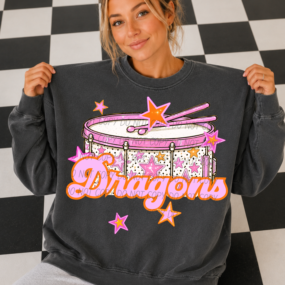 dragons pink band (city) DTF transfer
