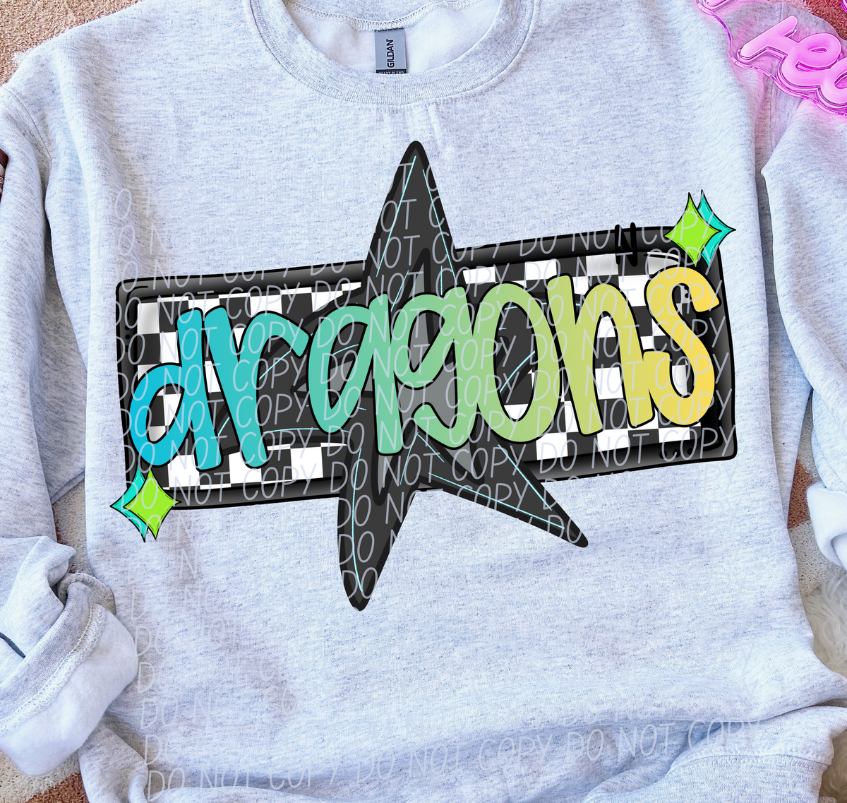 Dragons Skater Boy Mascot (City) DTF transfer