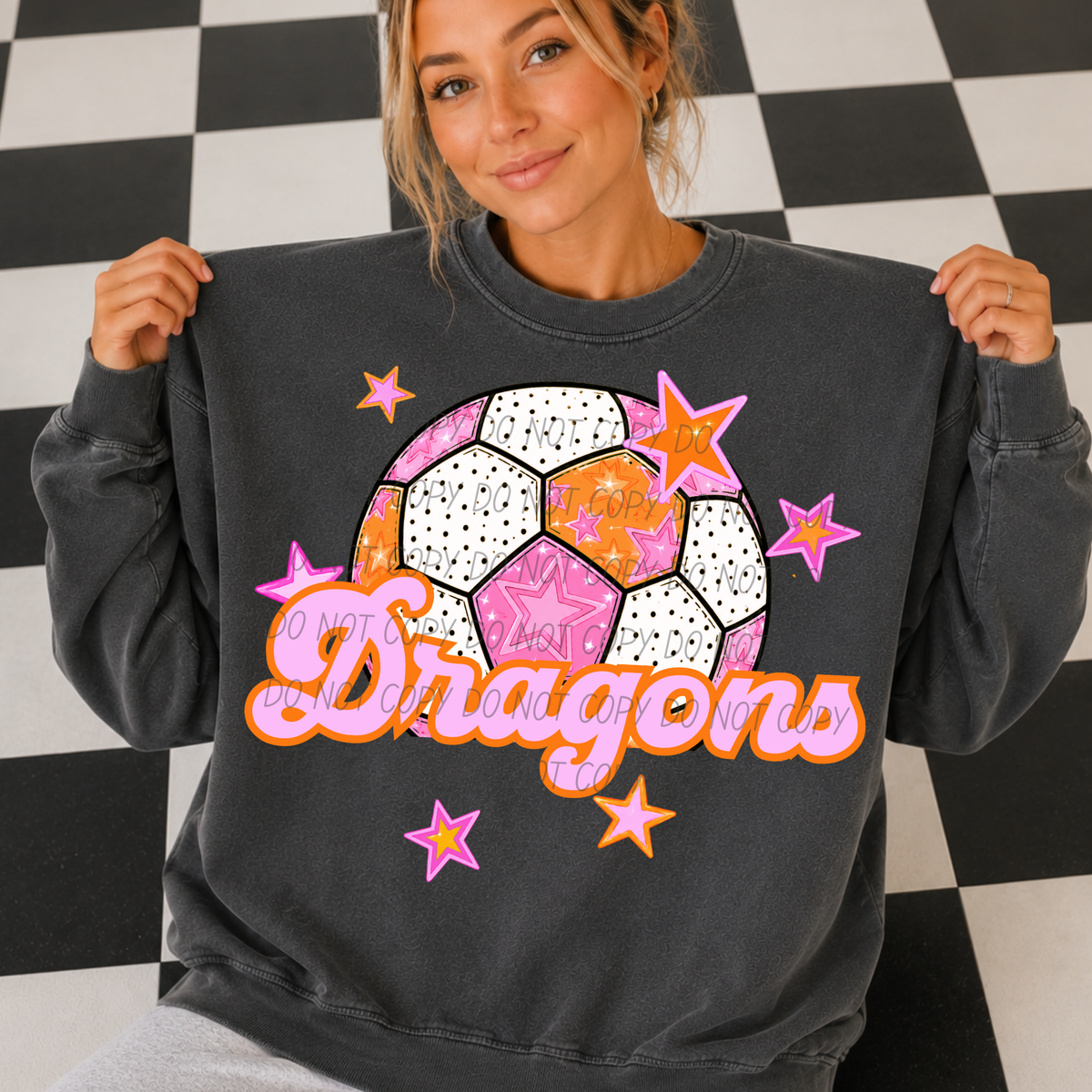 Dragons pink soccer (City) DTF transfer