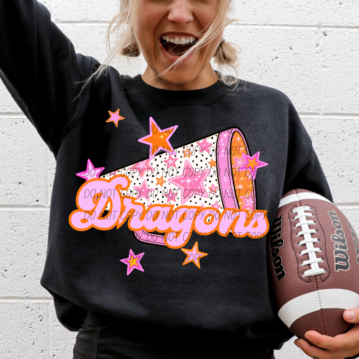 Dragons pink cheer (city) DTF transfer