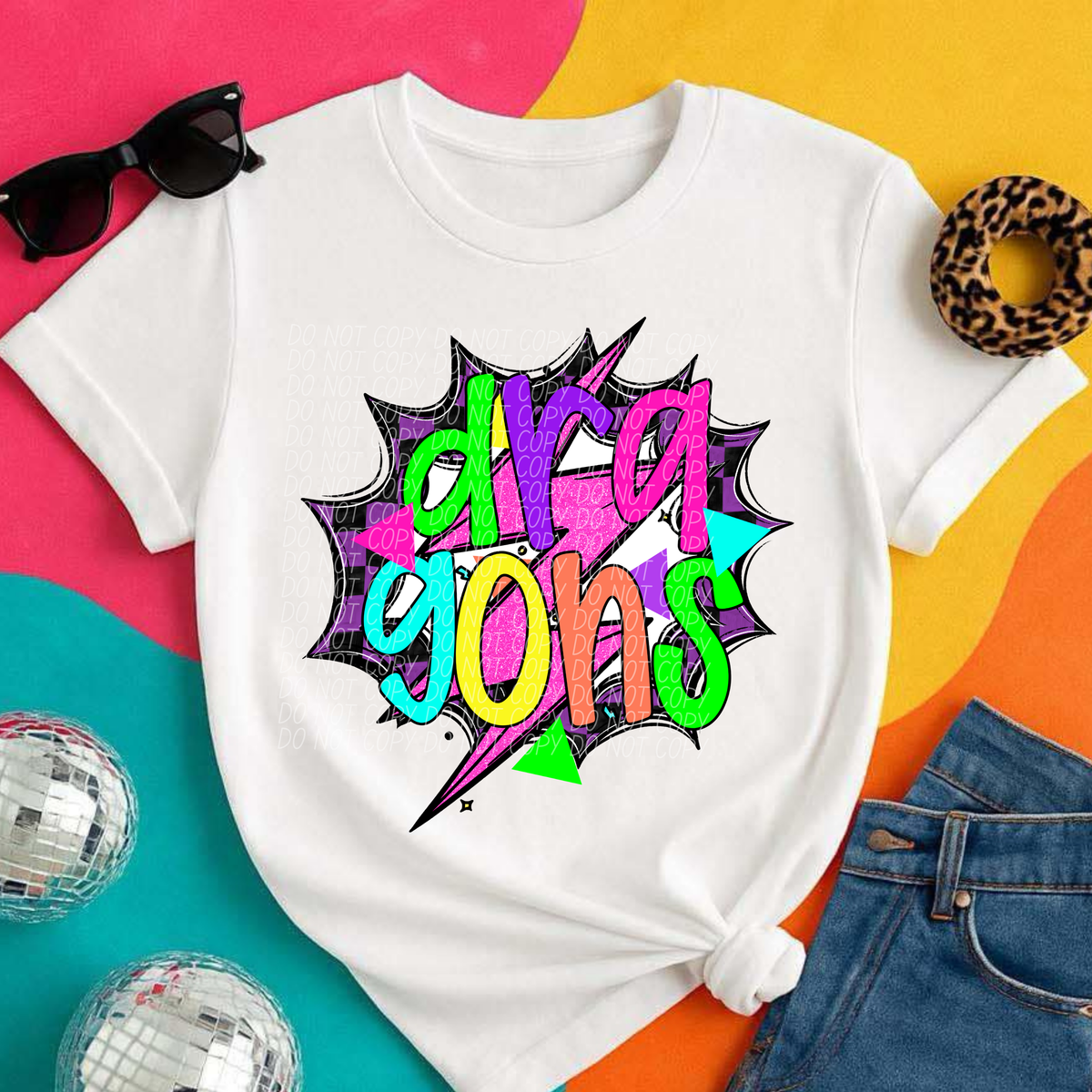 Dragons 80's Hero Mascots (City) DTF transfer