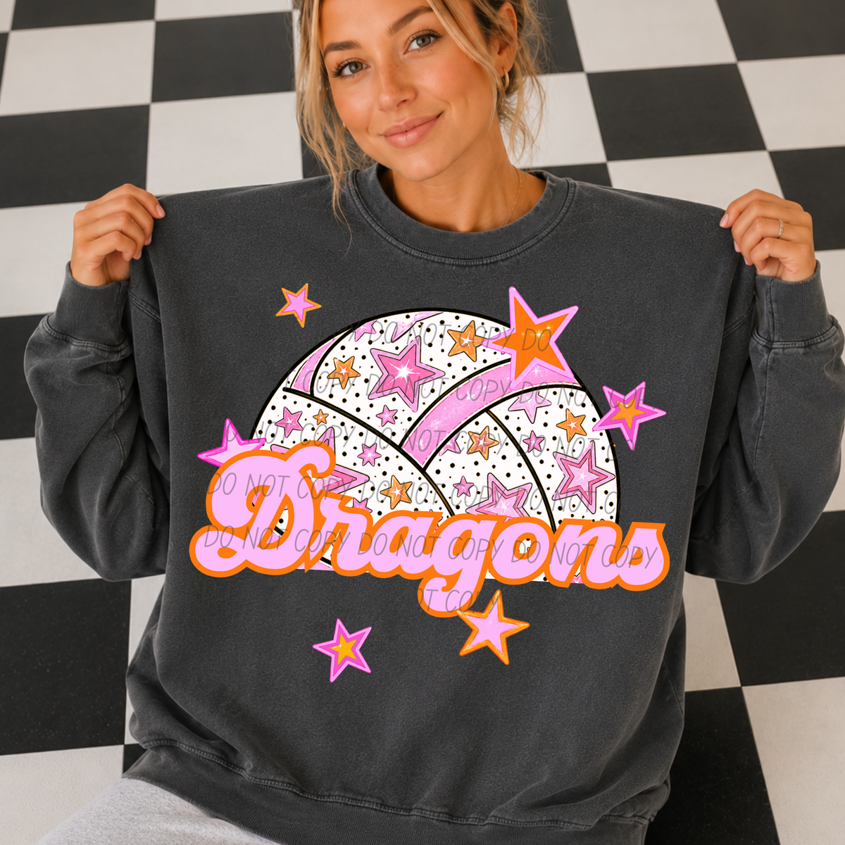 dragons pink volleyball (city) DTF transfer