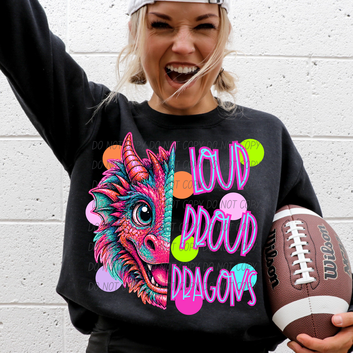 dragons loud proud polkadots (city) DTF transfer