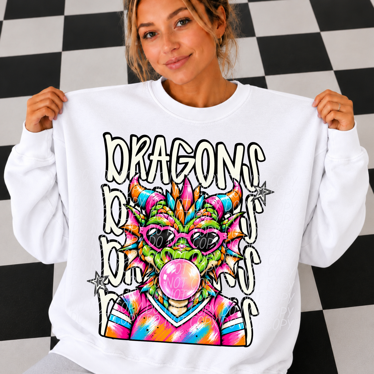 dragons pretty little rebels mascot (city) DTF Transfer