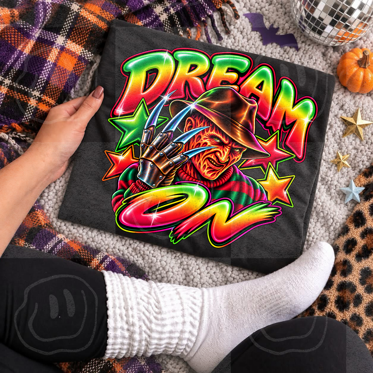 Dream on neon faux airbrush Fred (Unhinged) DTF Transfer