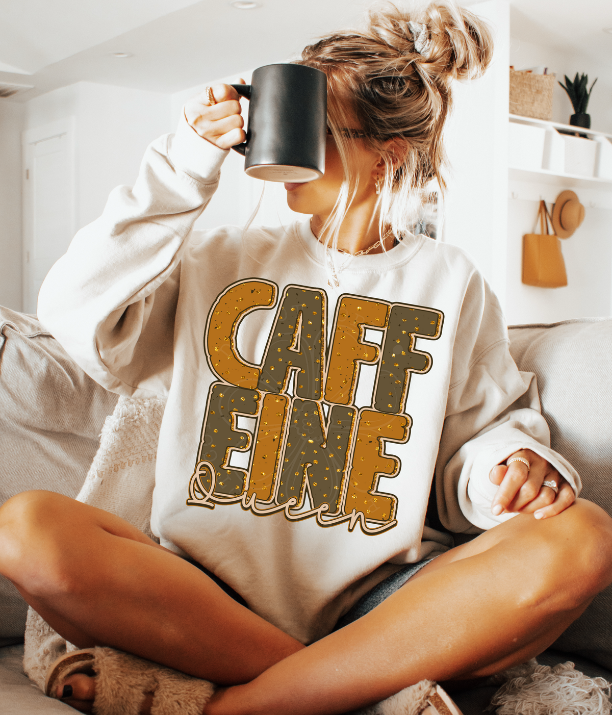 Caffeine queen (C’s)  DTF transfer