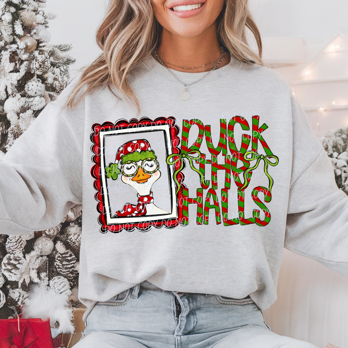 Duck the halls-with Bow (CITY)DTF Transfer