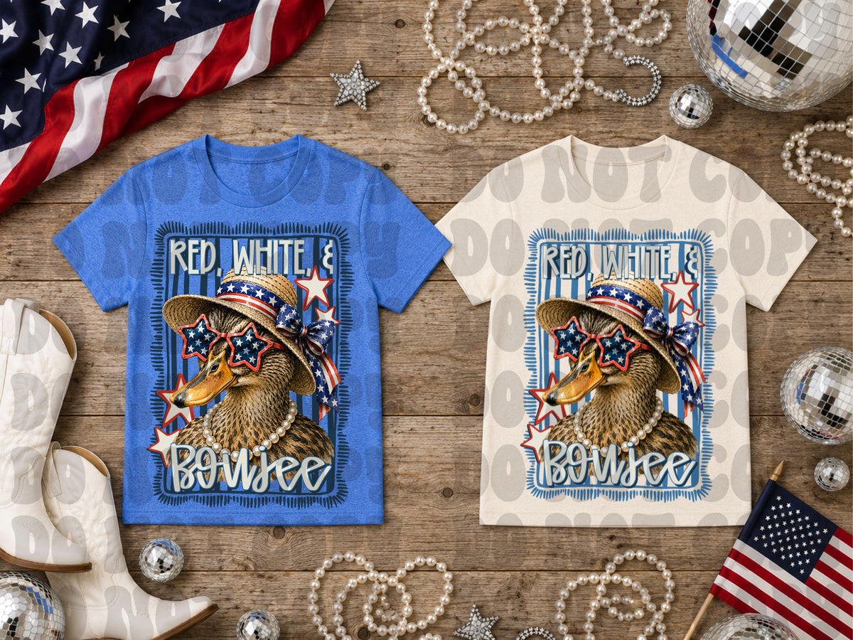 Red white & boujee duck (Renewed) DTF Transfer