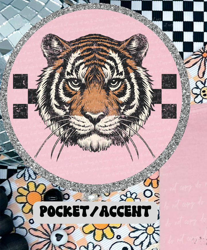 Damn Good Mother Tiger Grunge (Pocket Print) 86390 DTF Transfer