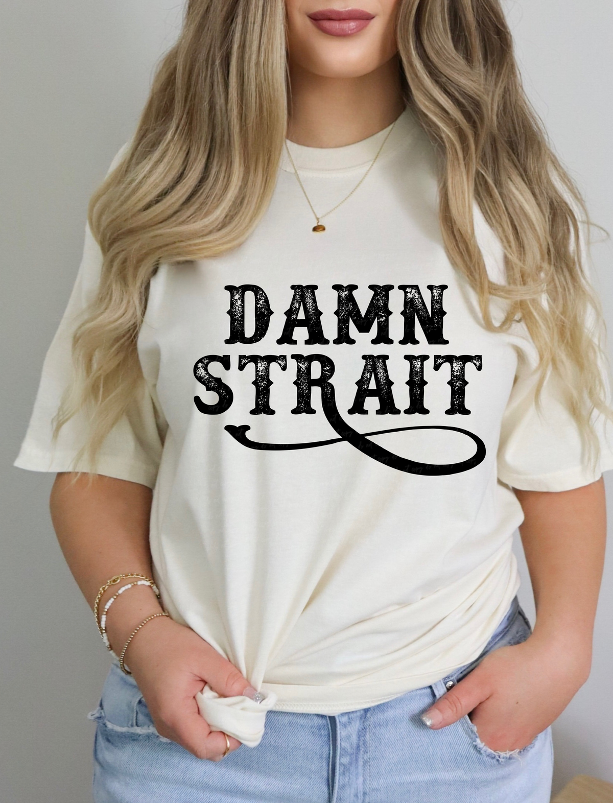 Damn Strait Black Font 114867 DTF transfer