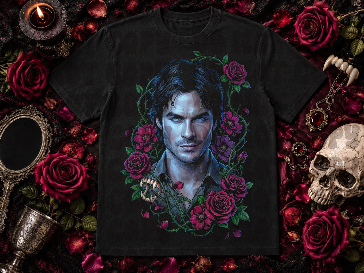 Damon vampires halftone (Starlight) DTF Transfer