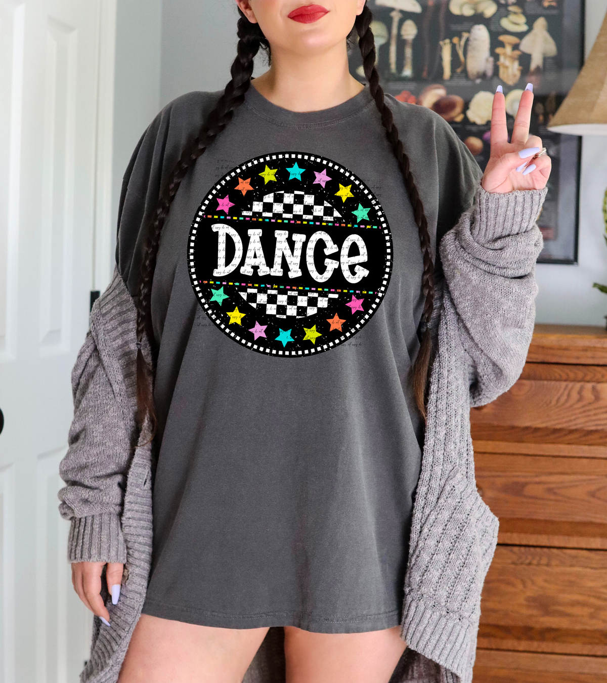 Dance Checkered Stars 42003 DTF transfer