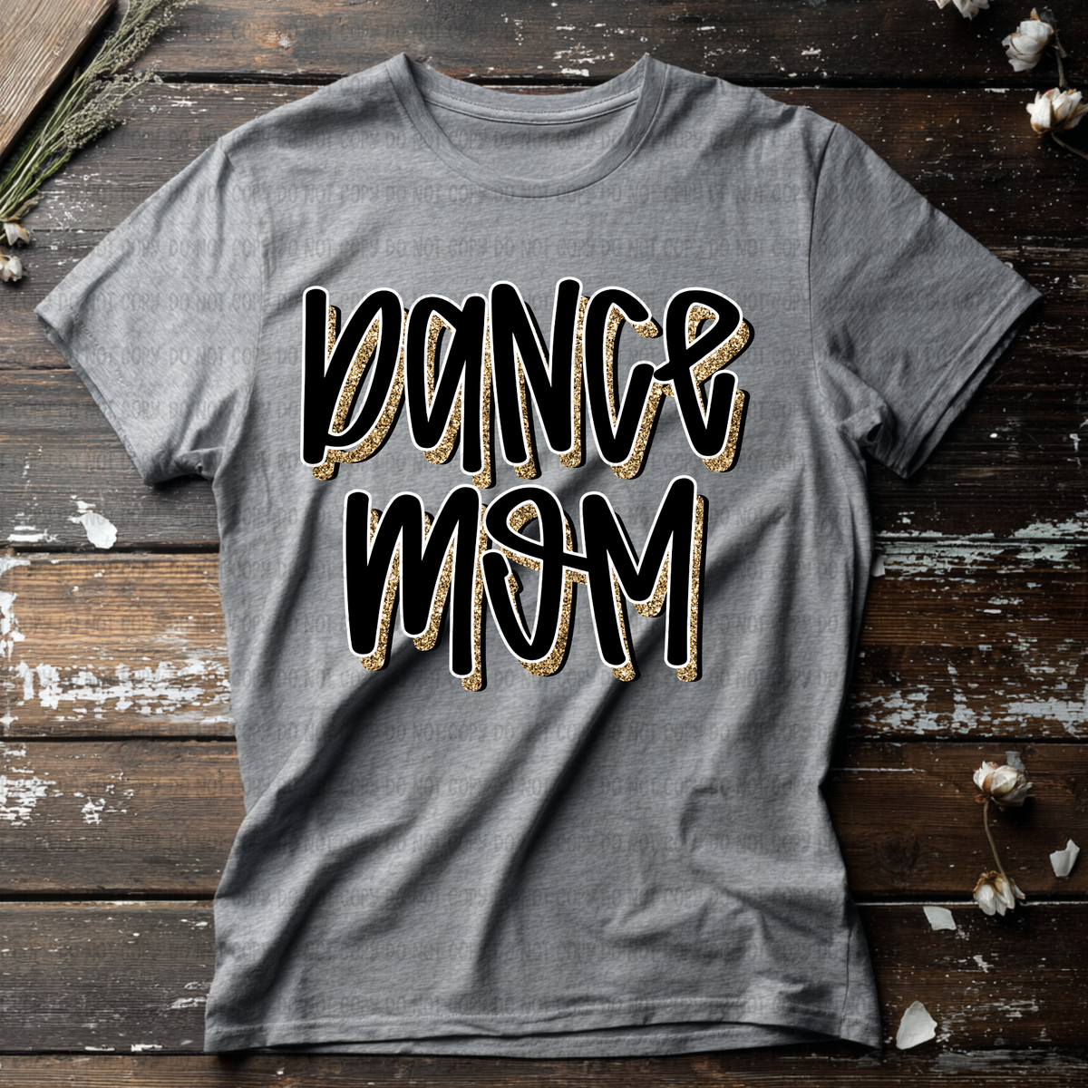 Dance mom faux glitter outline (Revel) DTF Transfer