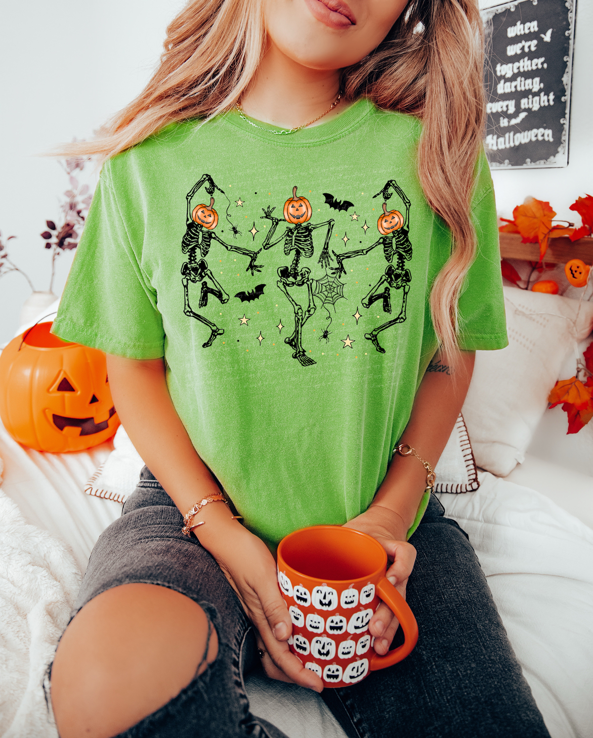 Dancing Skeleton Halloween 59847 DTF Transfer