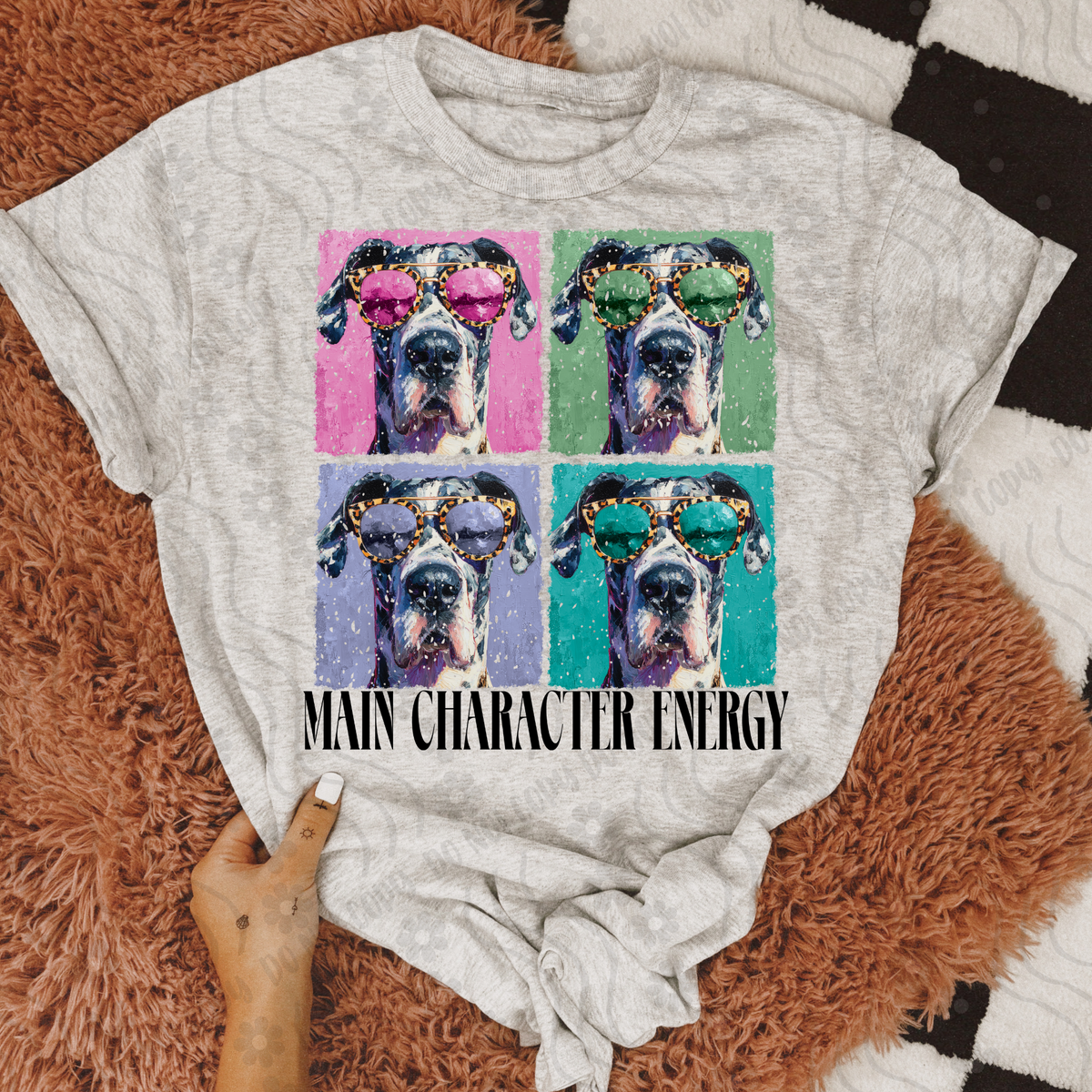 Great Dane Retro Vibe Main Character Energy 108304 DTF transfer