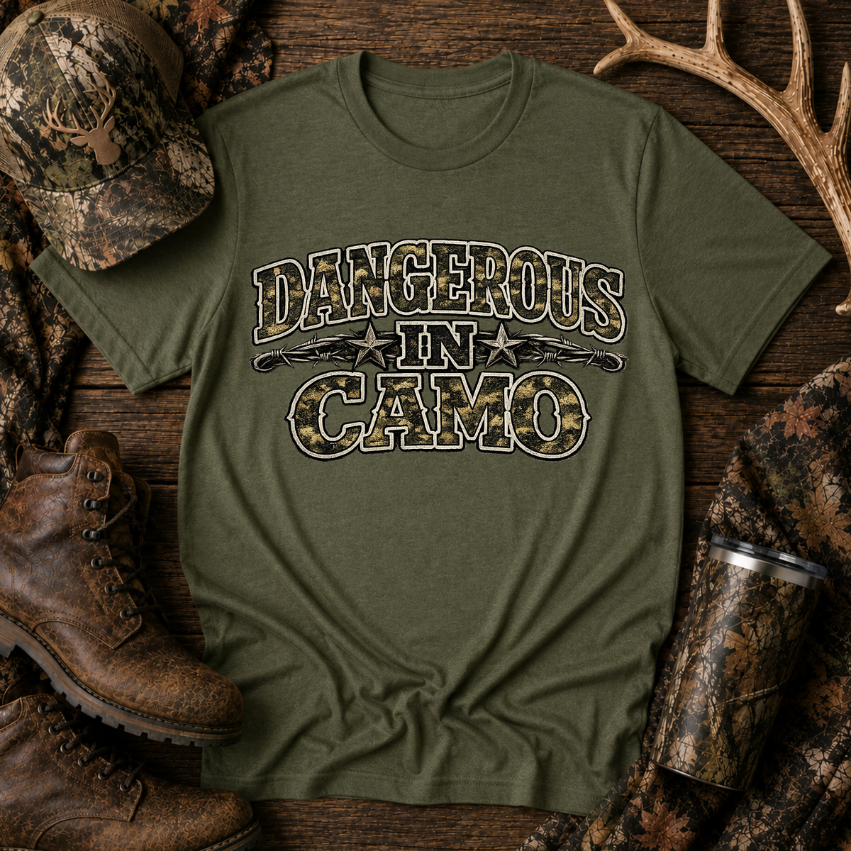 Dangerous in camo (Revel) DTF Transfer