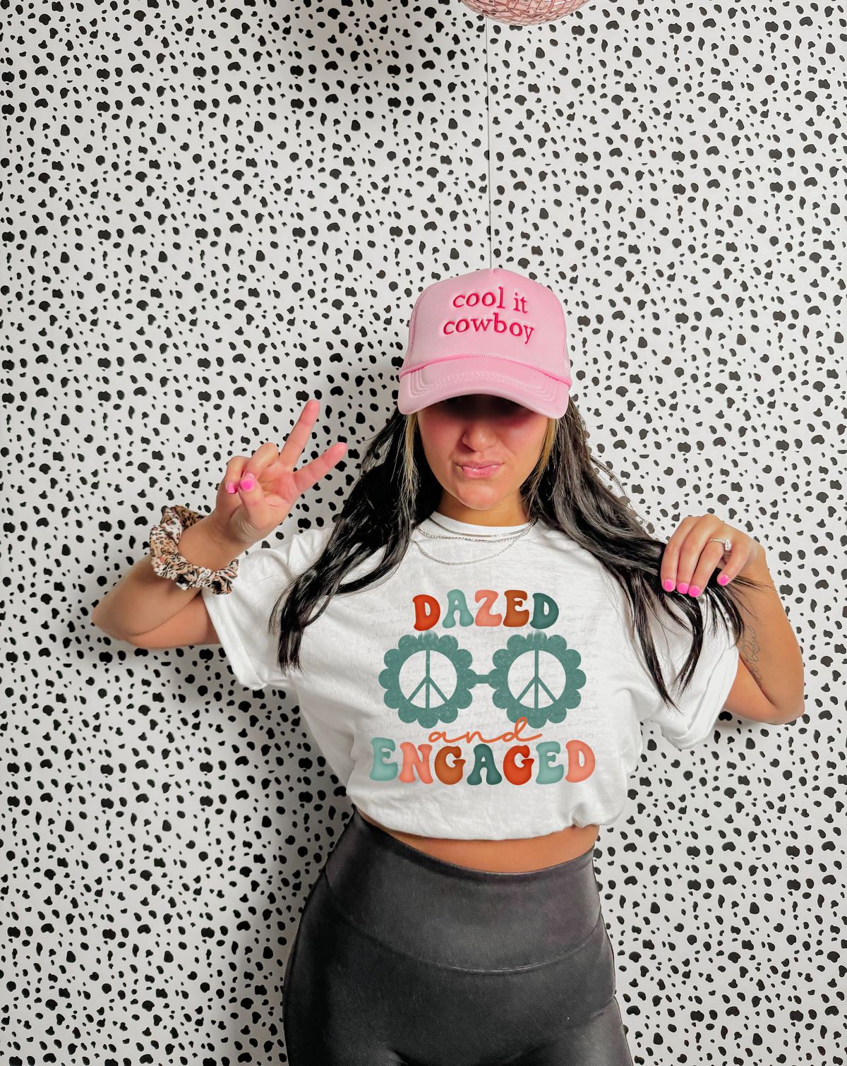 Dazed and Engaged Hippie Glasses 114763 DTF transfer