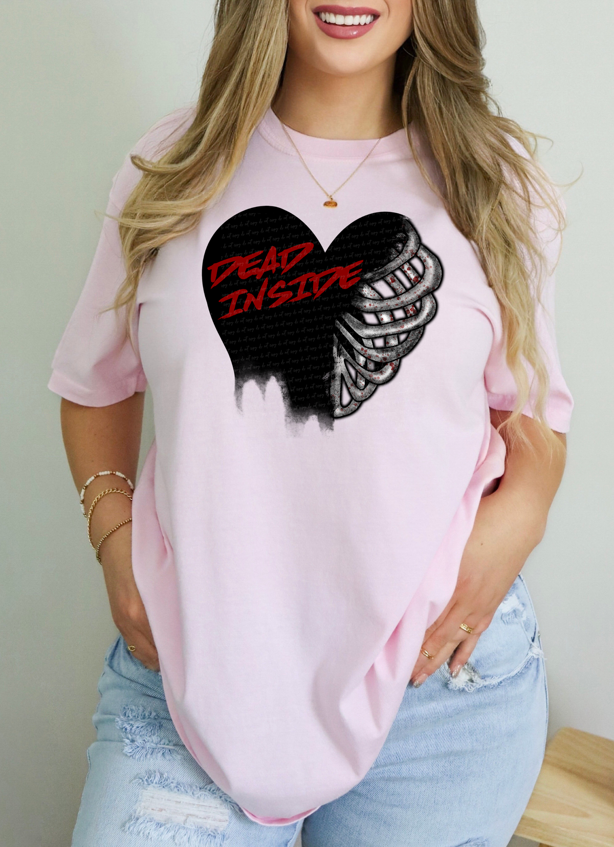 Dead inside heart ribcage 115199 DTF Transfer