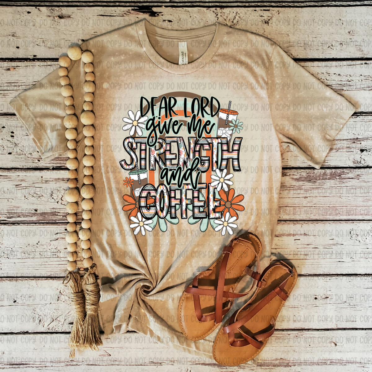 Dear lord give me strength and coffee (Revel) DTF Transfer