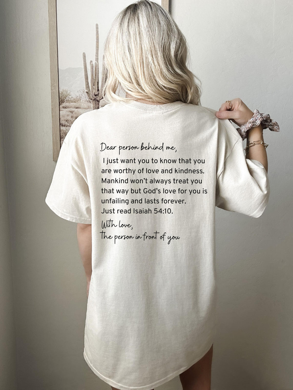 Dear Person Behind Me I Just Want You To Know That You Are Worthy Of Love and Kindness BLACK 116047 DTF transfer