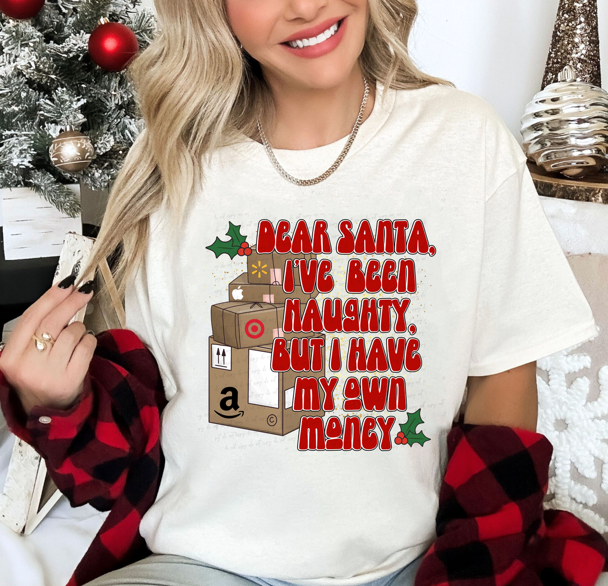 Dear Santa I've Been Naughty But I Have My Own Money Packages 115048 DTF Transfer