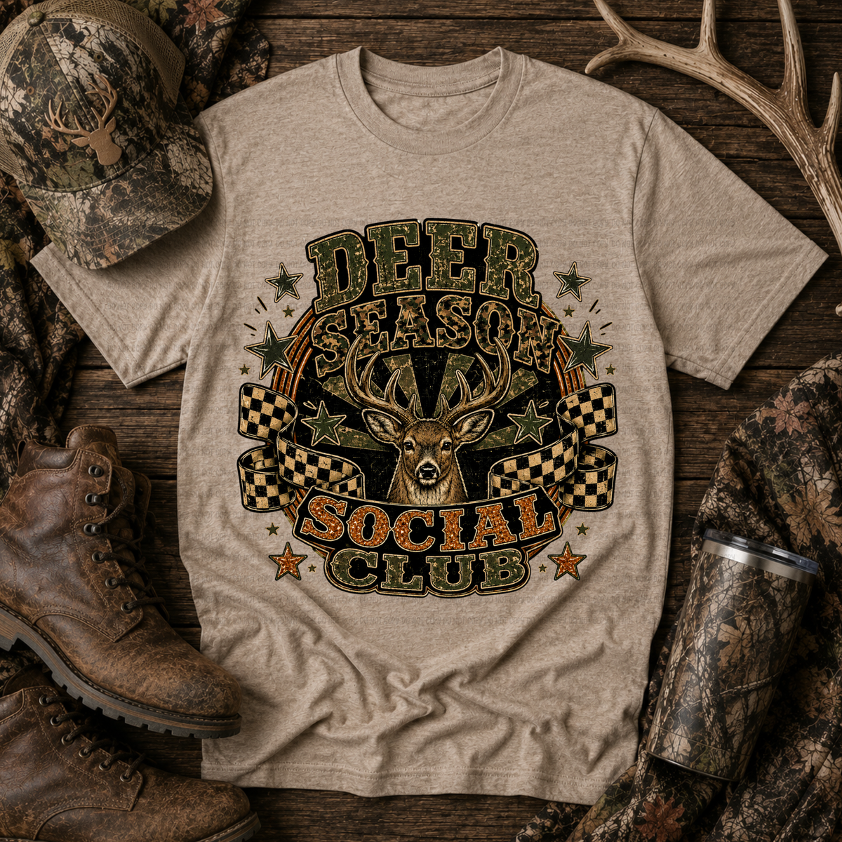 Deer season social club GREEN (Revel) DTF Transfer