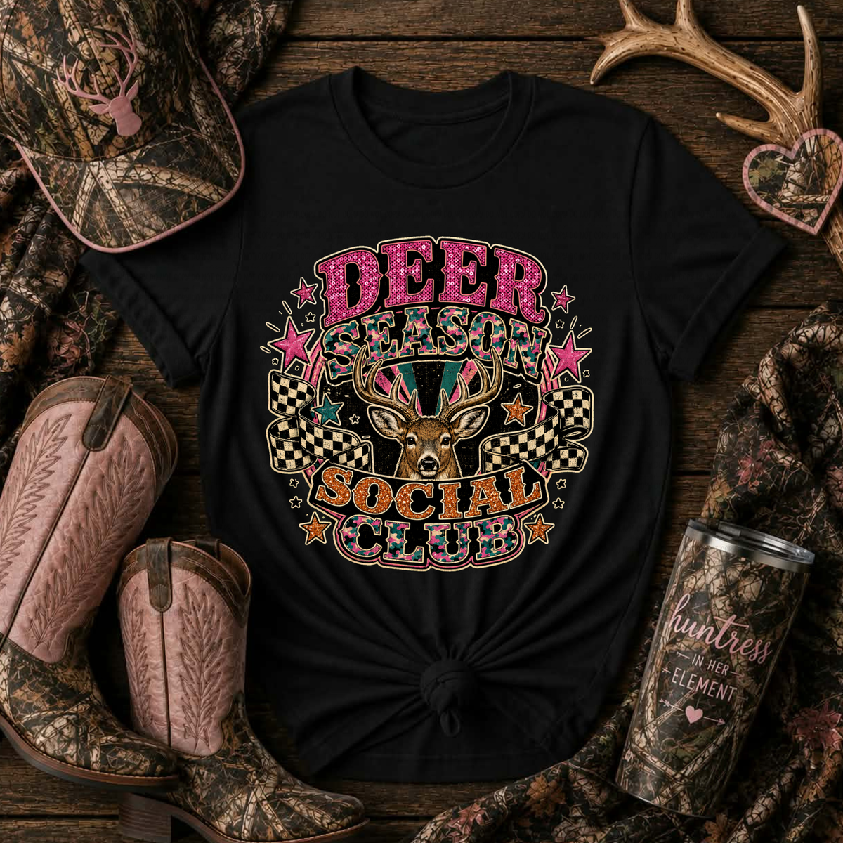 Deer season social club PINK (Revel) DTF Transfer
