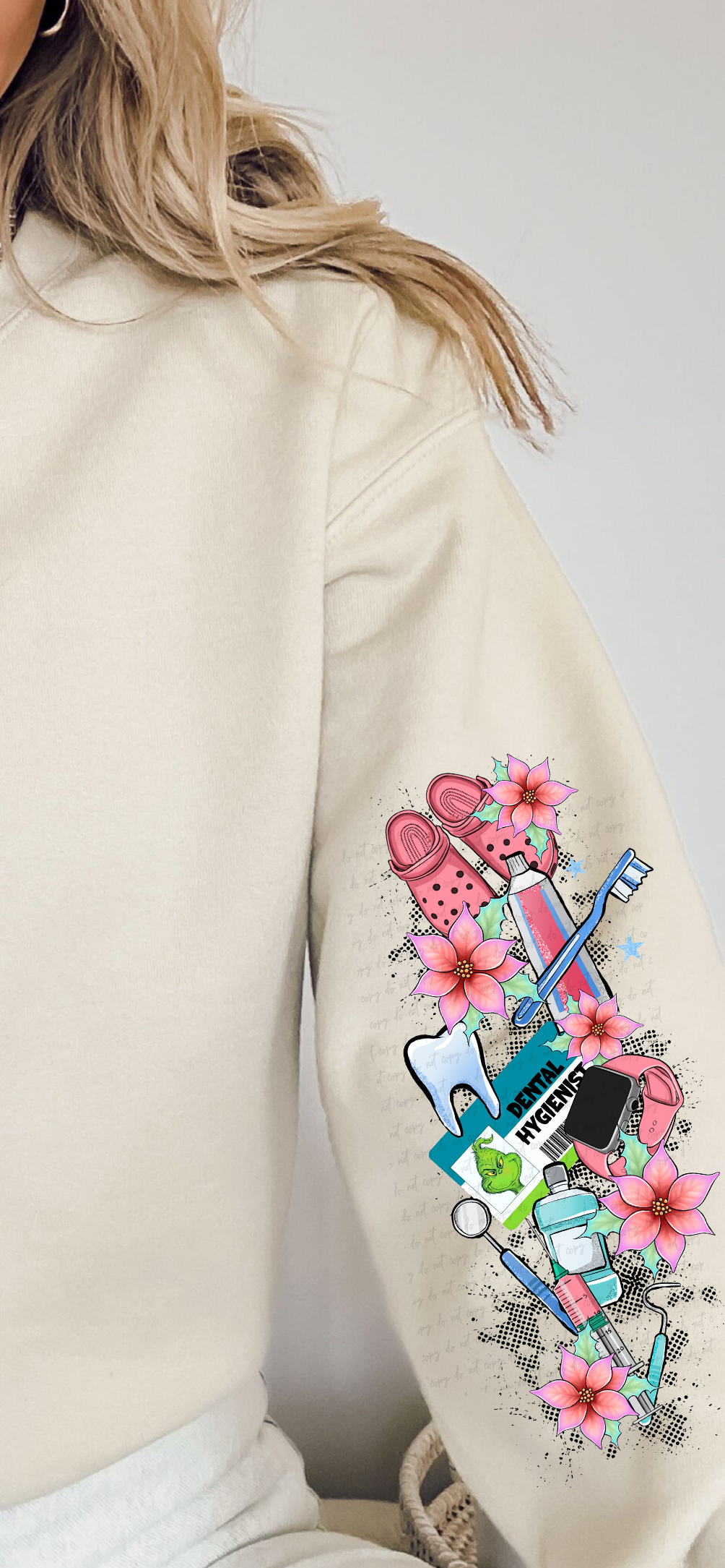 Dental Hygienist Green Man Sleeve Print 117388 DTF transfer