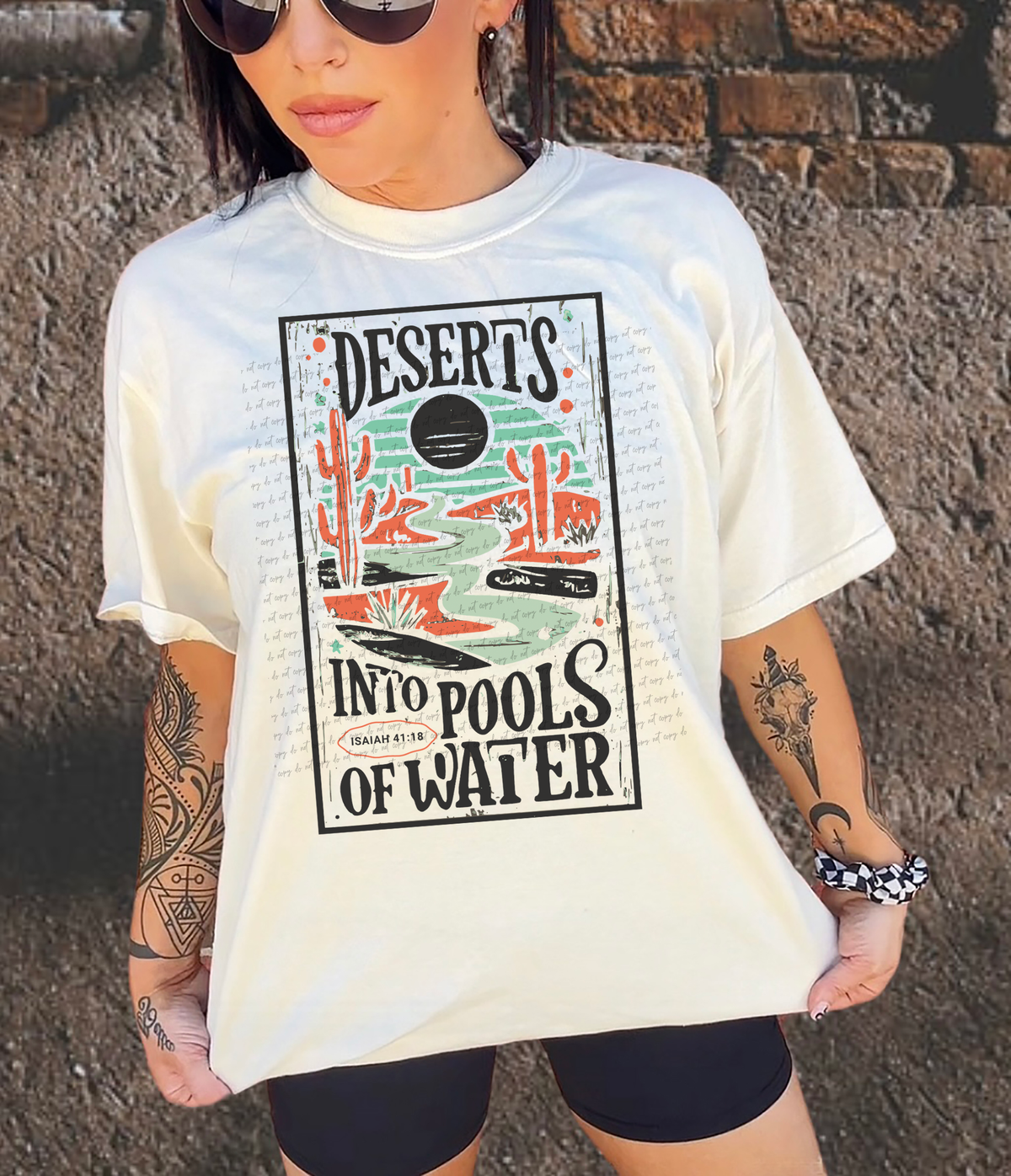 Deserts Into Pools Of Water Isaiah 41:18 81140 DTF Transfer