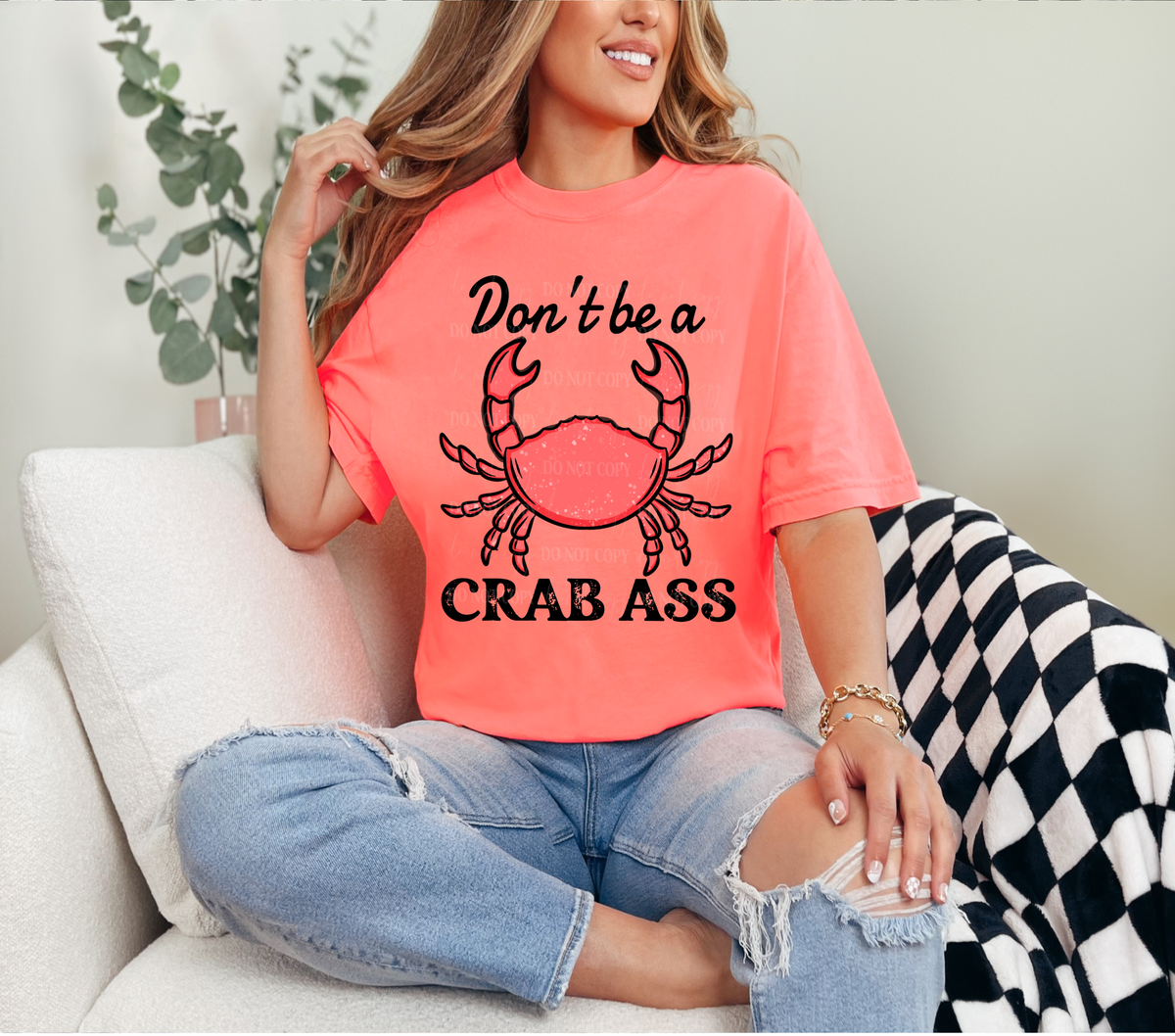 Don't be a crab ass (Linda) 100259 DTF transfer
