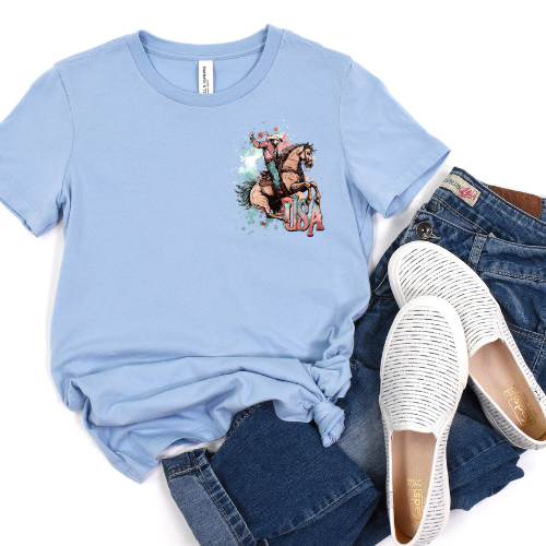 Feelin free in the USA cowboy (pocket print) 7062 DTF transfer