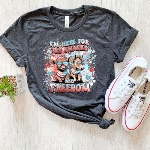 Im here for the snacks and freedom 7067 DTF transfer