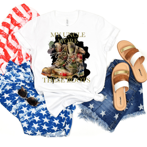 My uncle wore these boots 7097 DTF transfer