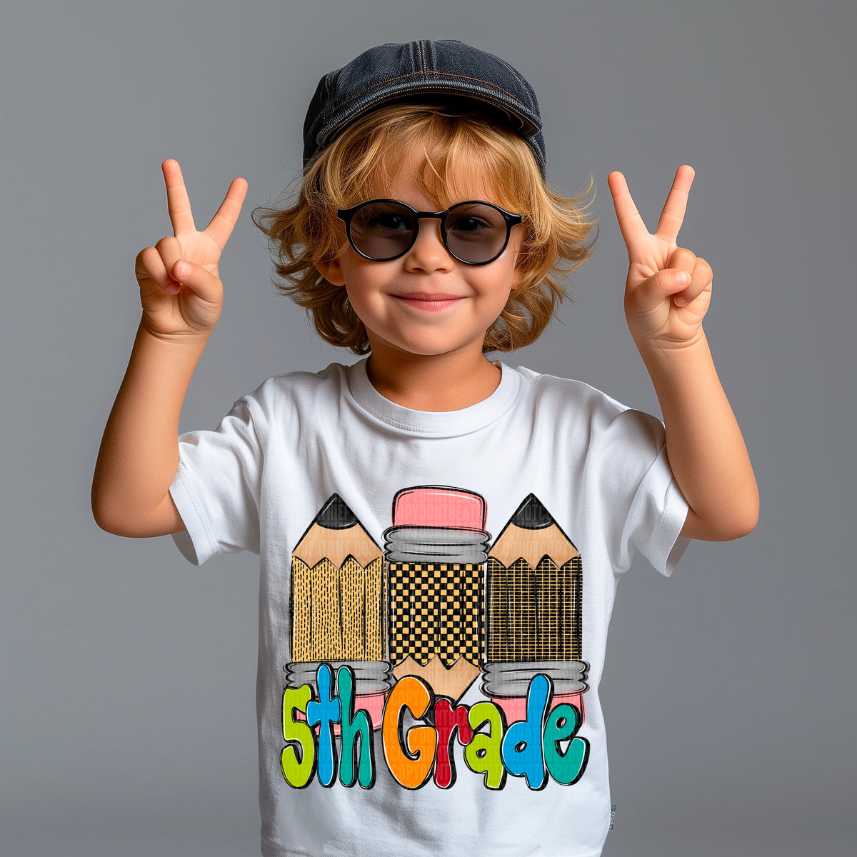 5th doodle pencil BOY (SDD) 107150 DTF transfer