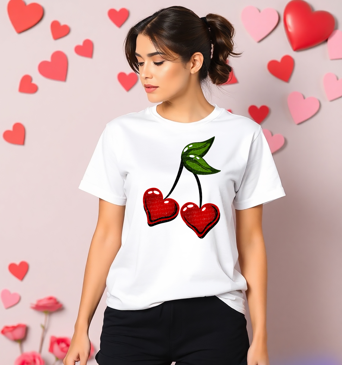 Double cherries 85731 DTF transfer