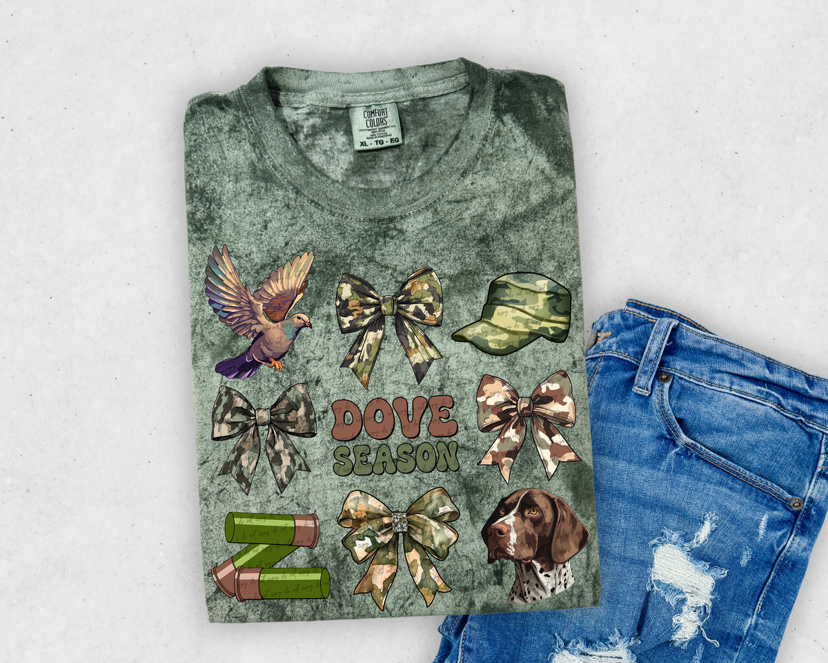 Dove Season Brown Green Camouflage 76320 DTF Transfer