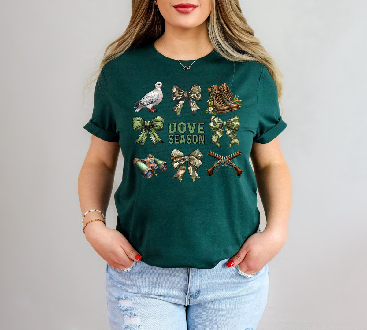 Dove Season Green Camouflage 76321 DTF Transfer